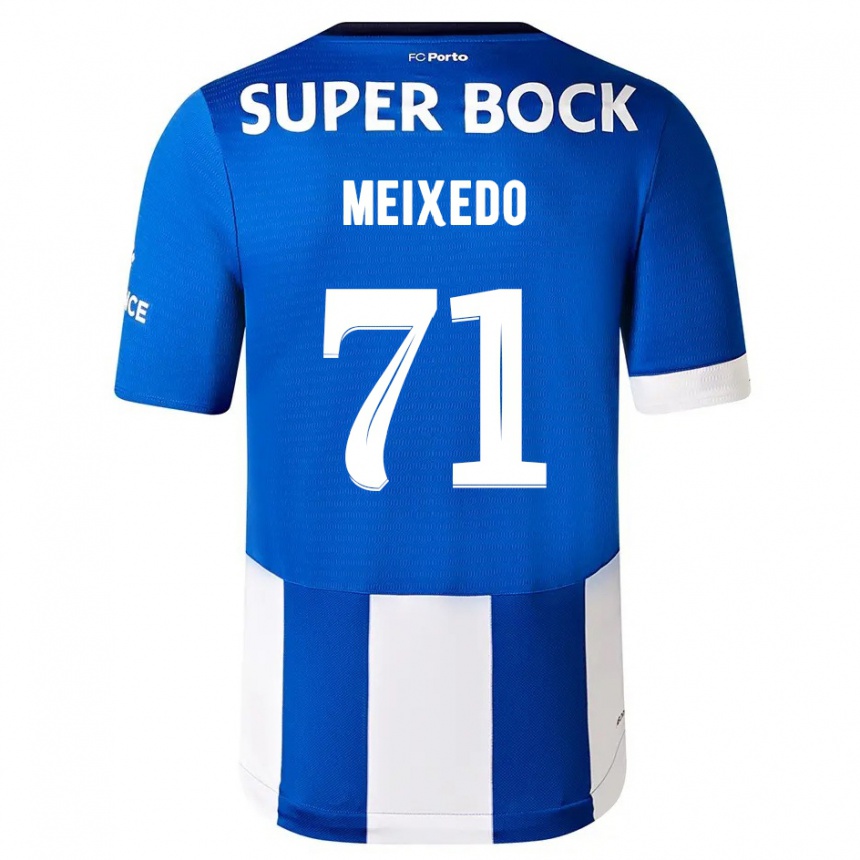 Mujer Fútbol Camiseta Francisco Meixedo #71 Azul Blanco 1ª Equipación 2023/24 México