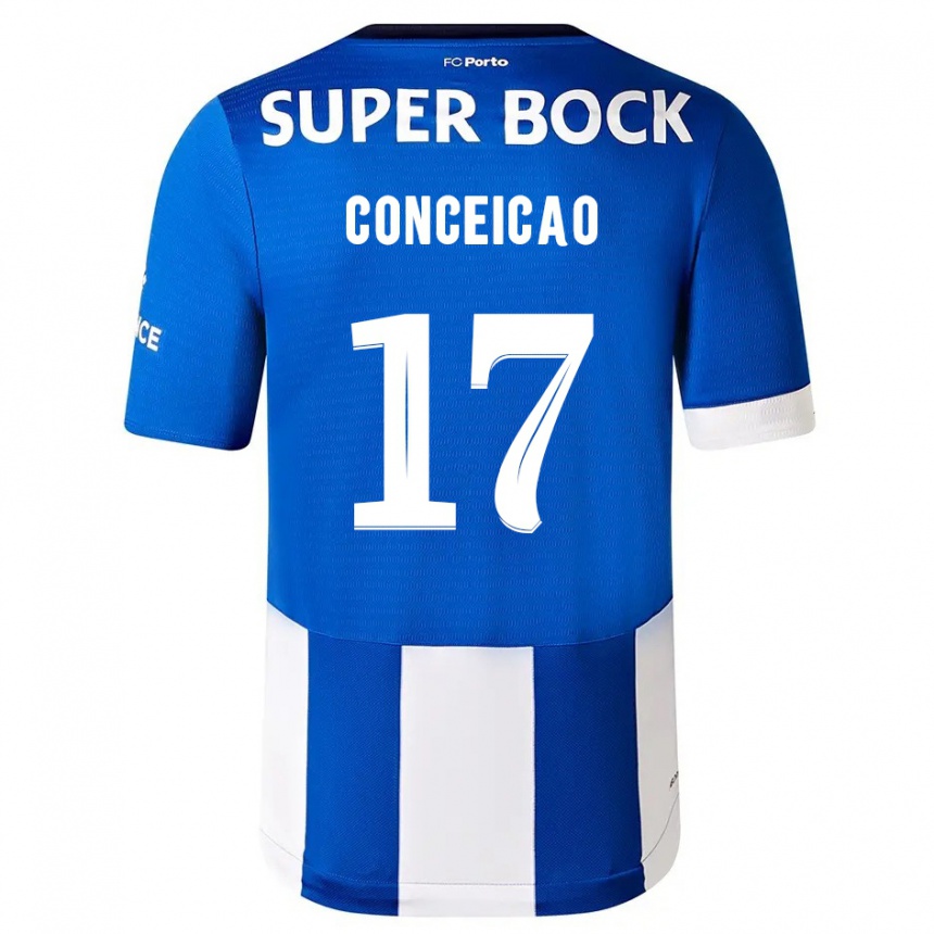 Mujer Fútbol Camiseta Rodrigo Conceicao #17 Azul Blanco 1ª Equipación 2023/24 México