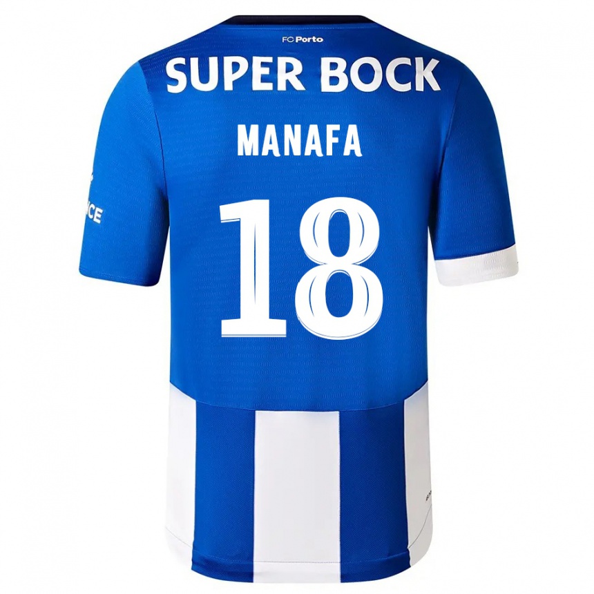 Mujer Fútbol Camiseta Wilson Manafa #18 Azul Blanco 1ª Equipación 2023/24 México