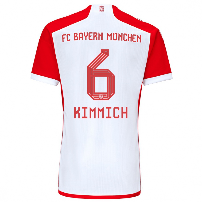 Mujer Fútbol Camiseta Joshua Kimmich #6 Rojo Blanco 1ª Equipación 2023/24 México