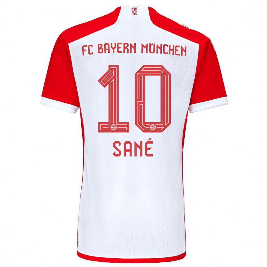 Mujer Fútbol Camiseta Leroy Sane #10 Rojo Blanco 1ª Equipación 2023/24 México