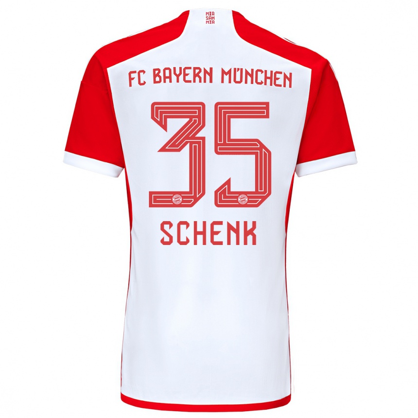 Mujer Fútbol Camiseta Johannes Schenk #35 Rojo Blanco 1ª Equipación 2023/24 México