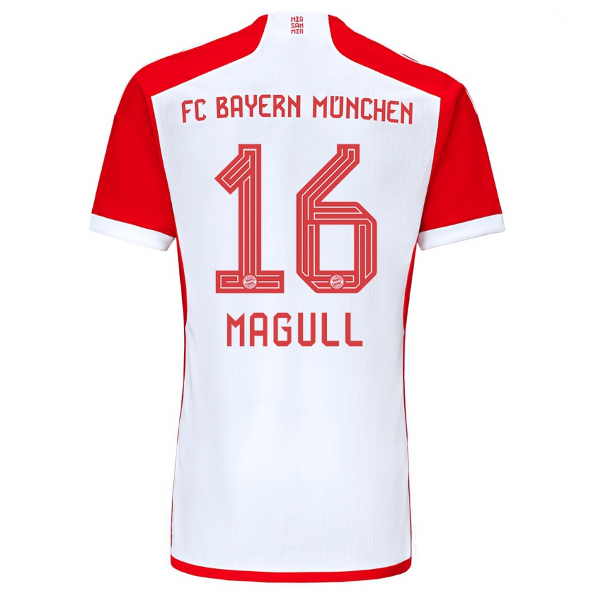 Mujer Fútbol Camiseta Lina Magull #16 Rojo Blanco 1ª Equipación 2023/24 México