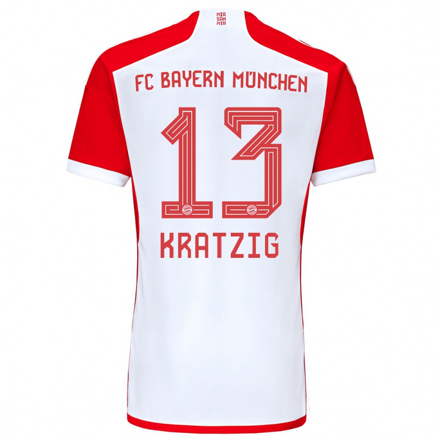 Mujer Fútbol Camiseta Frans Kratzig #13 Rojo Blanco 1ª Equipación 2023/24 México