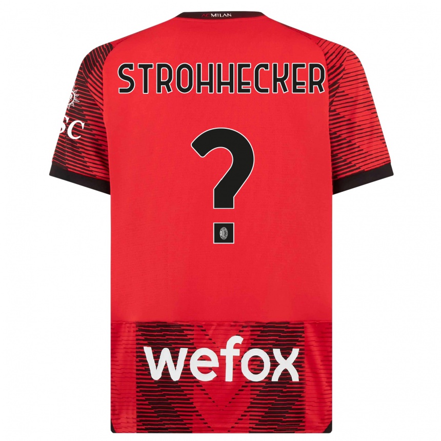 Mujer Fútbol Camiseta Riccardo Strohhecker #0 Negro Rojo 1ª Equipación 2023/24 México