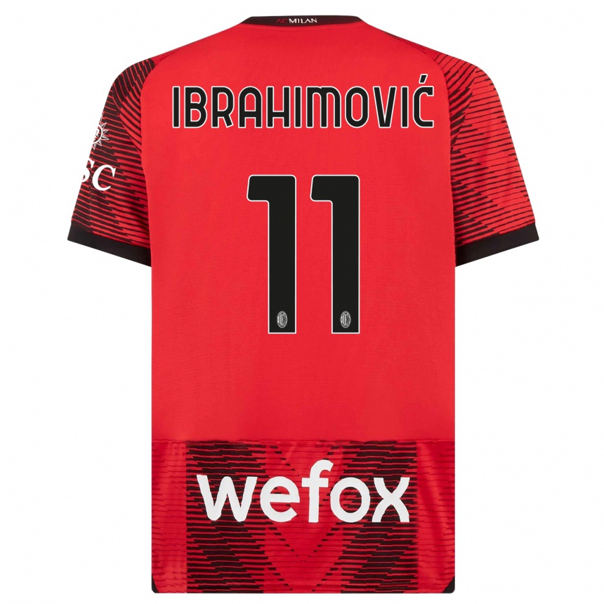 Mujer Fútbol Camiseta Zlatan Ibrahimovic #11 Negro Rojo 1ª Equipación 2023/24 México