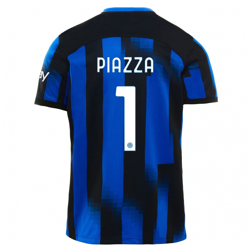Mujer Fútbol Camiseta Alessia Piazza #1 Azul Negro 1ª Equipación 2023/24 México