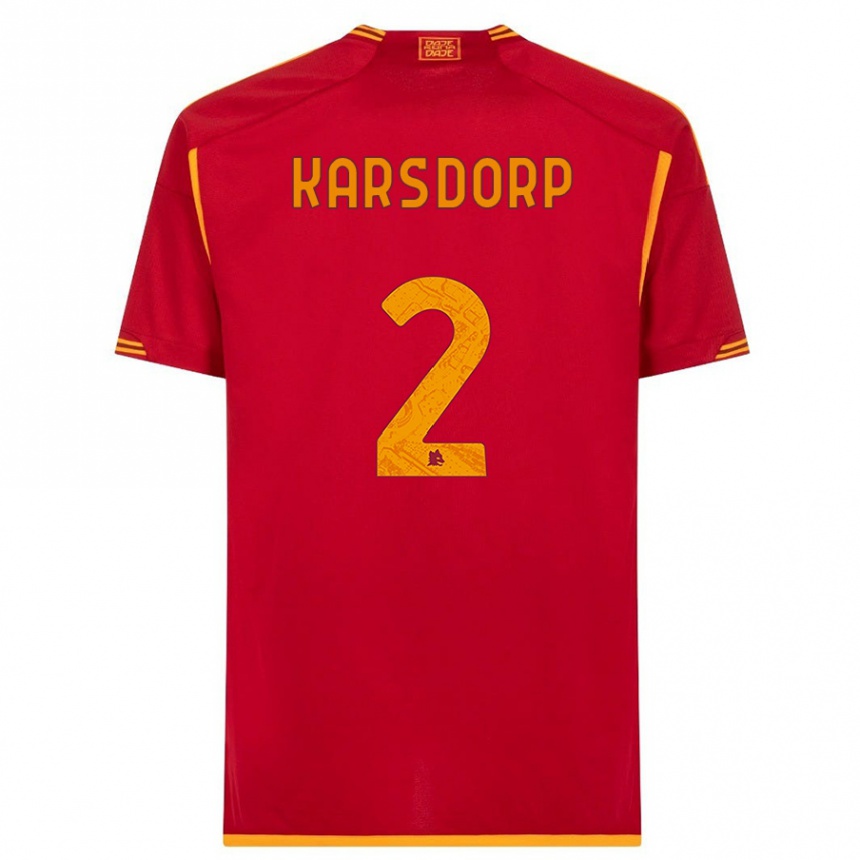Mujer Fútbol Camiseta Rick Karsdorp #2 Rojo 1ª Equipación 2023/24 México