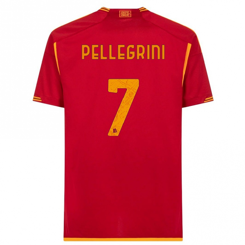 Mujer Fútbol Camiseta Lorenzo Pellegrini #7 Rojo 1ª Equipación 2023/24 México