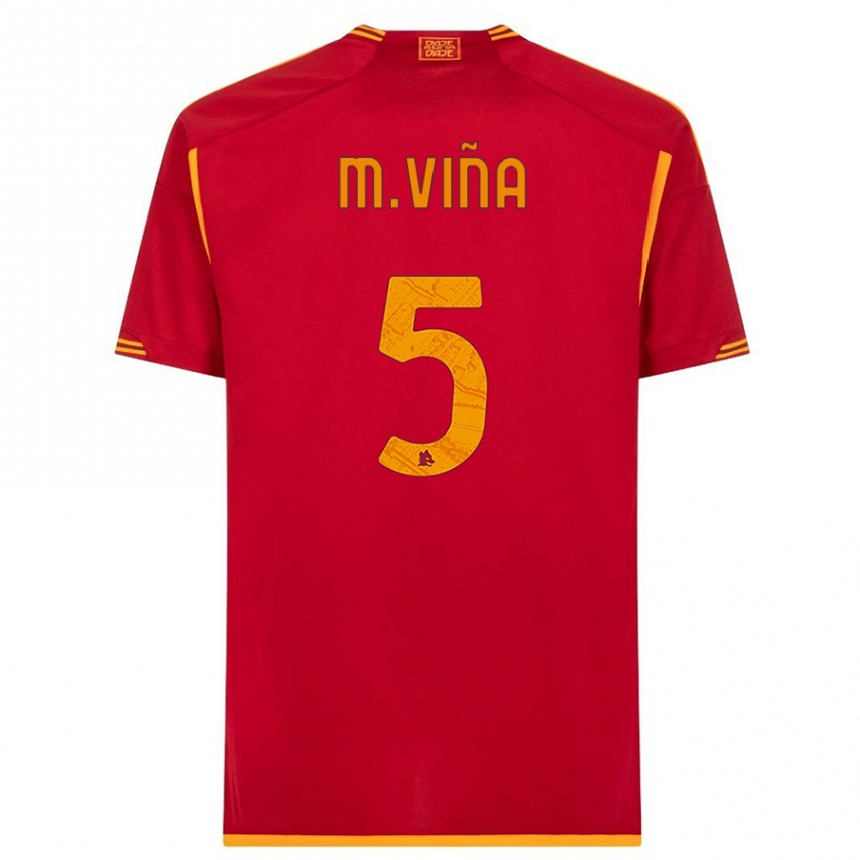 Mujer Fútbol Camiseta Matias Vina #5 Rojo 1ª Equipación 2023/24 México