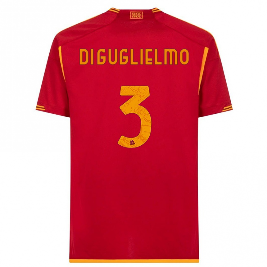 Mujer Fútbol Camiseta Lucia Di Guglielmo #3 Rojo 1ª Equipación 2023/24 México