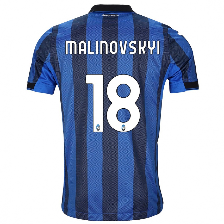Mujer Fútbol Camiseta Ruslan Malinovskyi #18 Azul Negro 1ª Equipación 2023/24 México