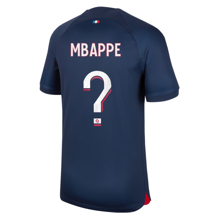 Mujer Fútbol Camiseta Ethan Mbappe #0 Azul Rojo 1ª Equipación 2023/24 México