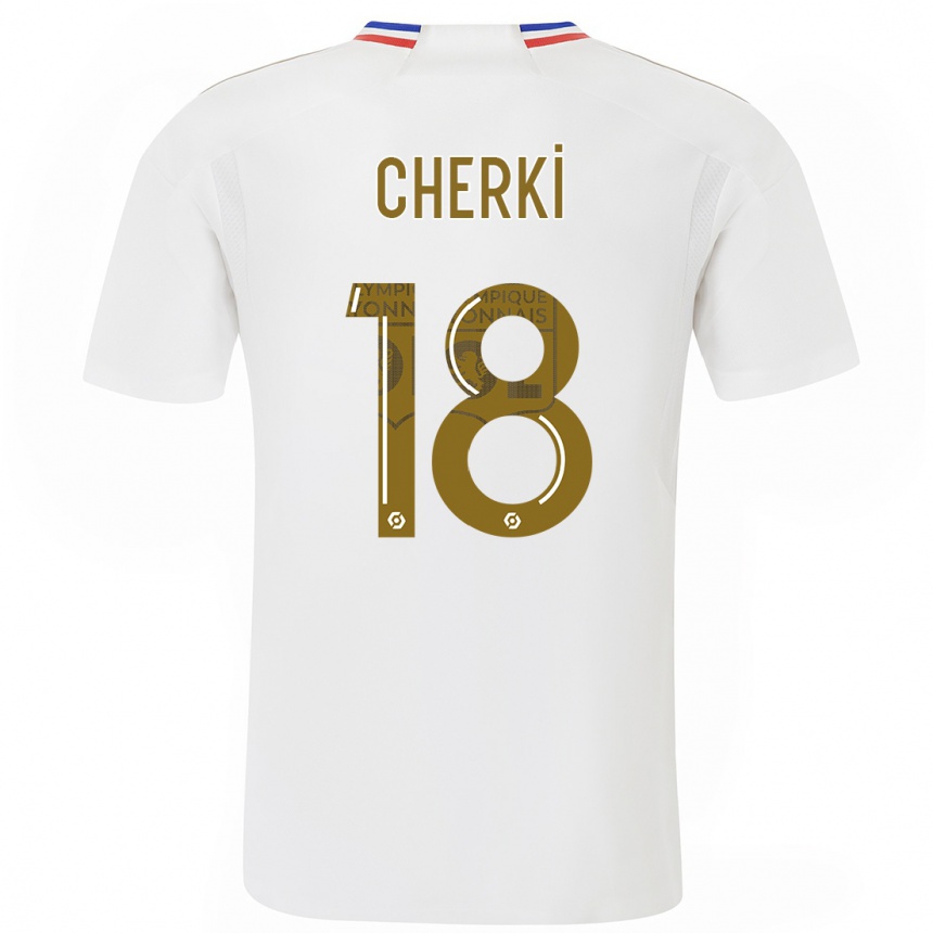 Mujer Fútbol Camiseta Rayan Cherki #18 Blanco 1ª Equipación 2023/24 México
