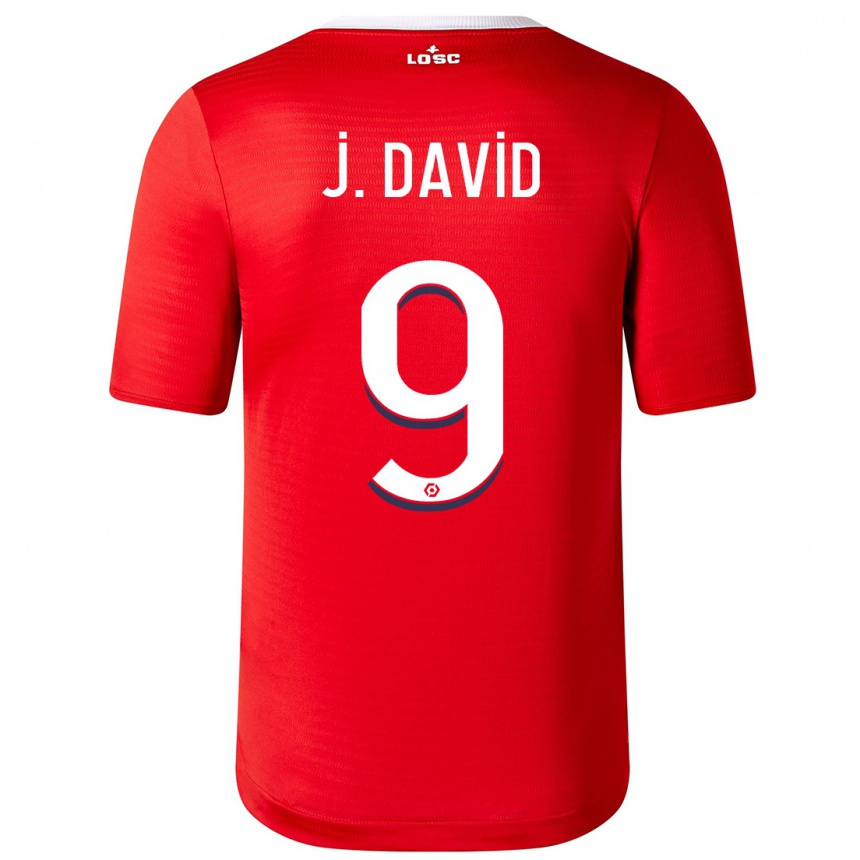 Mujer Fútbol Camiseta Jonathan David #9 Rojo 1ª Equipación 2023/24 México