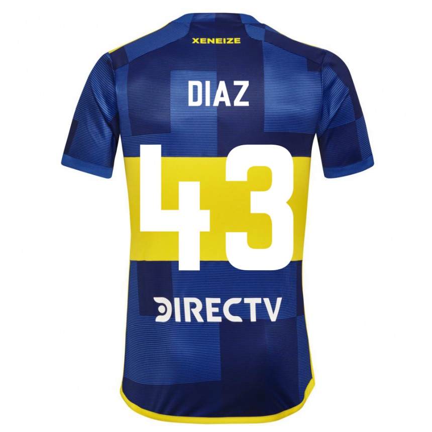 Mujer Fútbol Camiseta Tomas Diaz #43 Azul Oscuro Amarillo 1ª Equipación 2023/24 México