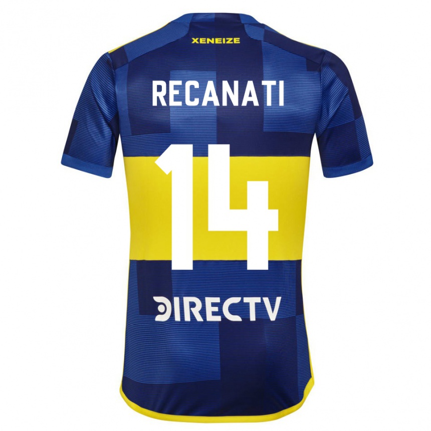 Mujer Fútbol Camiseta Bianca Recanati #14 Azul Oscuro Amarillo 1ª Equipación 2023/24 México