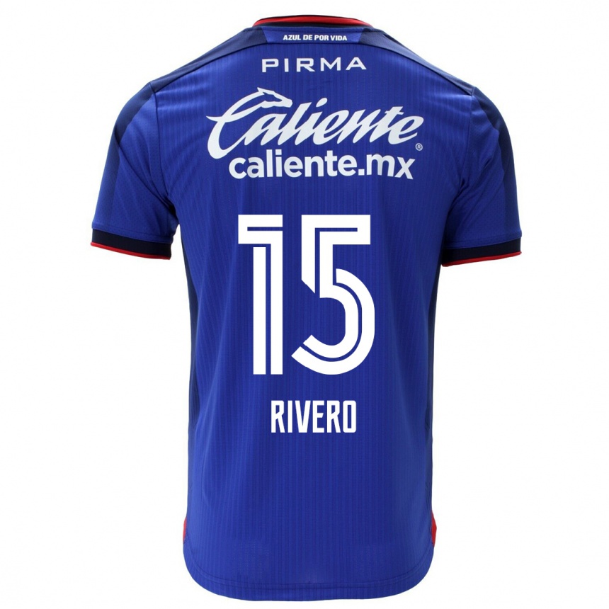 Mujer Fútbol Camiseta Ignacio Rivero #15 Azul 1ª Equipación 2023/24 México