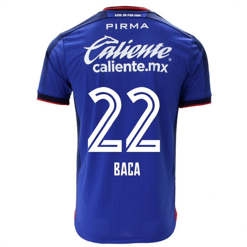 Mujer Fútbol Camiseta Rafael Baca #22 Azul 1ª Equipación 2023/24 México