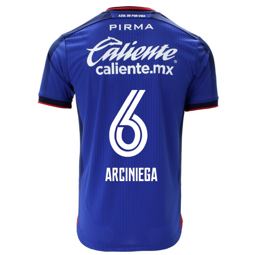 Mujer Fútbol Camiseta Mirelle Arciniega #6 Azul 1ª Equipación 2023/24 México