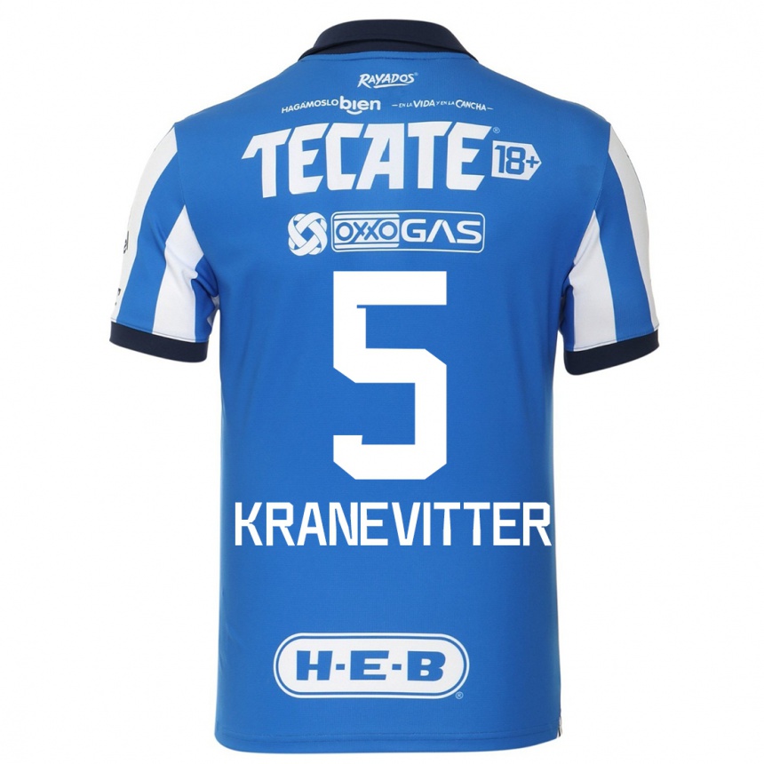Mujer Fútbol Camiseta Matias Kranevitter #5 Azul Blanco 1ª Equipación 2023/24 México