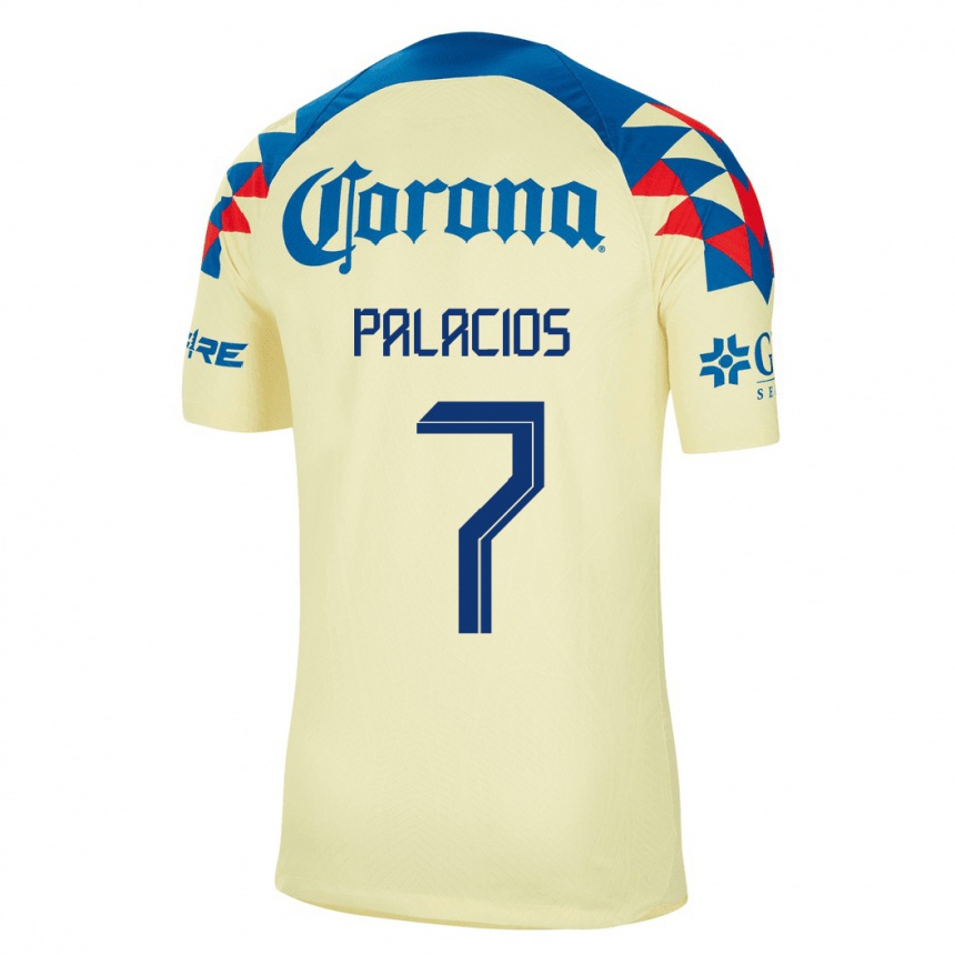 Mujer Fútbol Camiseta Kiana Palacios #7 Amarillo 1ª Equipación 2023/24 México