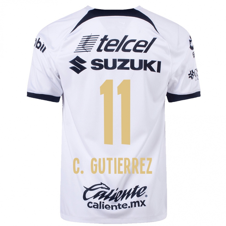 Mujer Fútbol Camiseta Carlos Gutierrez #11 Blanco 1ª Equipación 2023/24 México