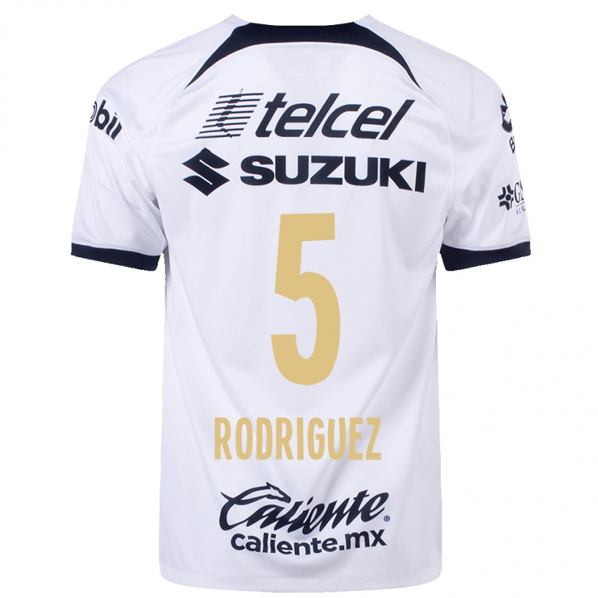 Mujer Fútbol Camiseta Jeronimo Rodriguez #5 Blanco 1ª Equipación 2023/24 México