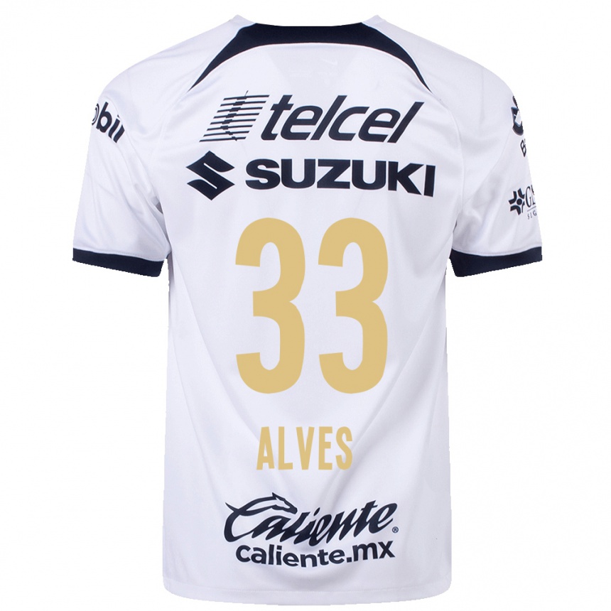 Mujer Fútbol Camiseta Dani Alves #33 Blanco 1ª Equipación 2023/24 México