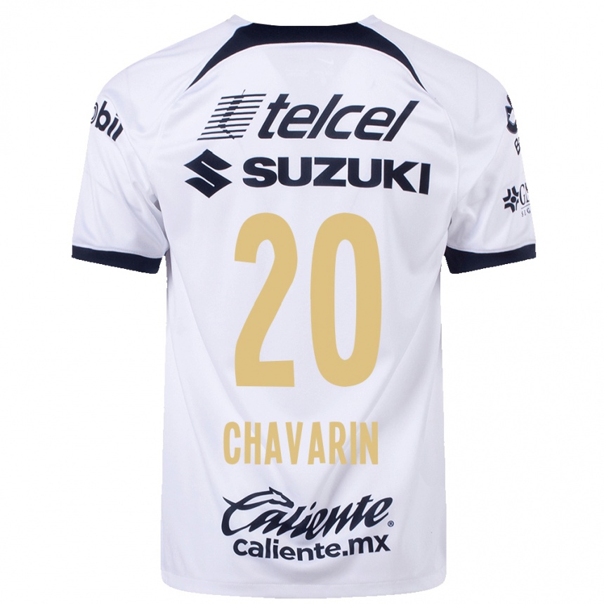 Mujer Fútbol Camiseta Aerial Chavarin #20 Blanco 1ª Equipación 2023/24 México