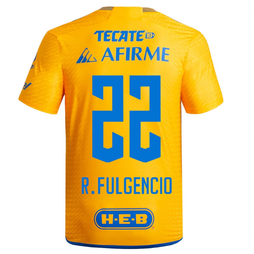 Mujer Fútbol Camiseta Raymundo Fulgencio #22 Amarillo 1ª Equipación 2023/24 México