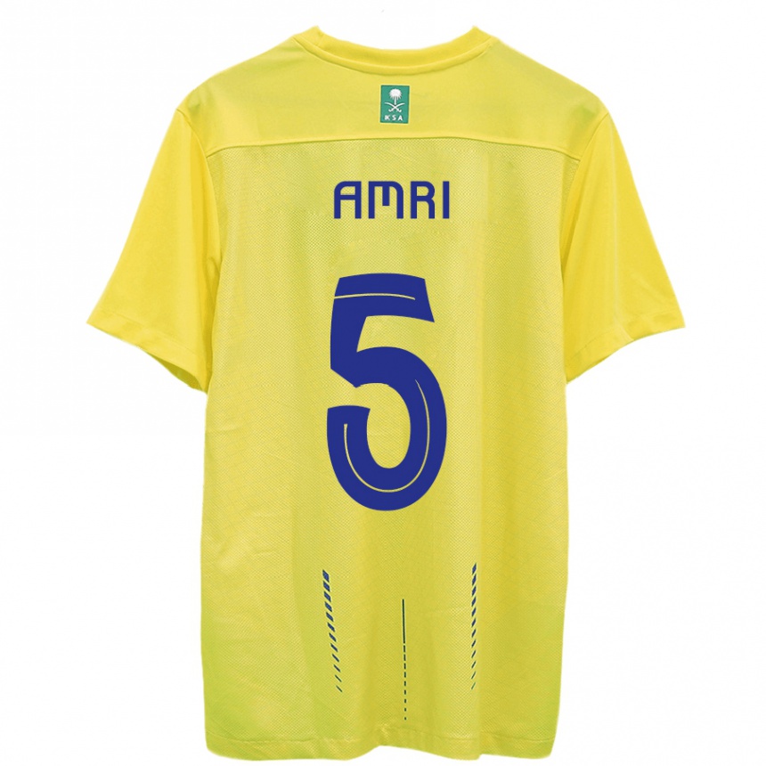 Mujer Fútbol Camiseta Abdulelah Al-Amri #5 Amarillo 1ª Equipación 2023/24 México