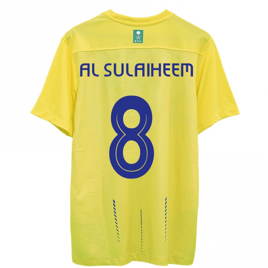 Mujer Fútbol Camiseta Abdulmajeed Al-Sulaiheem #8 Amarillo 1ª Equipación 2023/24 México