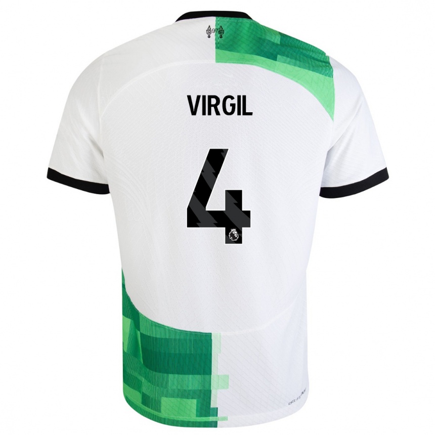 Mujer Fútbol Camiseta Virgil Van Dijk #4 Blanco Verde 2ª Equipación 2023/24 México