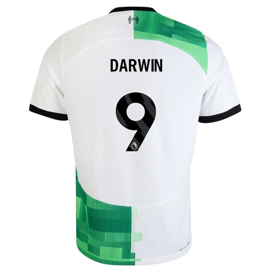 Mujer Fútbol Camiseta Darwin Nunez #9 Blanco Verde 2ª Equipación 2023/24 México