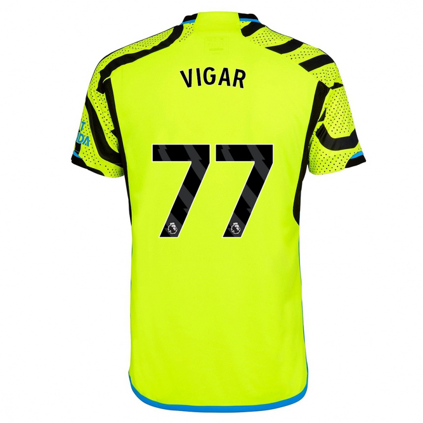Mujer Fútbol Camiseta Billy Vigar #77 Amarillo 2ª Equipación 2023/24 México