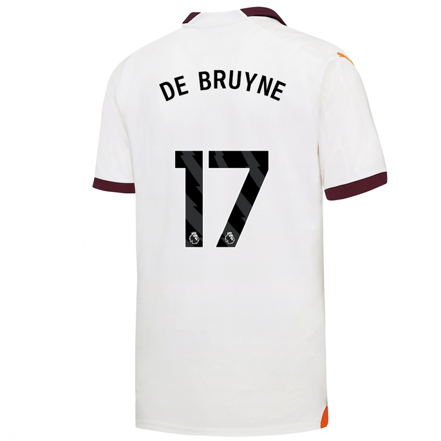 Mujer Fútbol Camiseta Kevin De Bruyne #17 Blanco 2ª Equipación 2023/24 México
