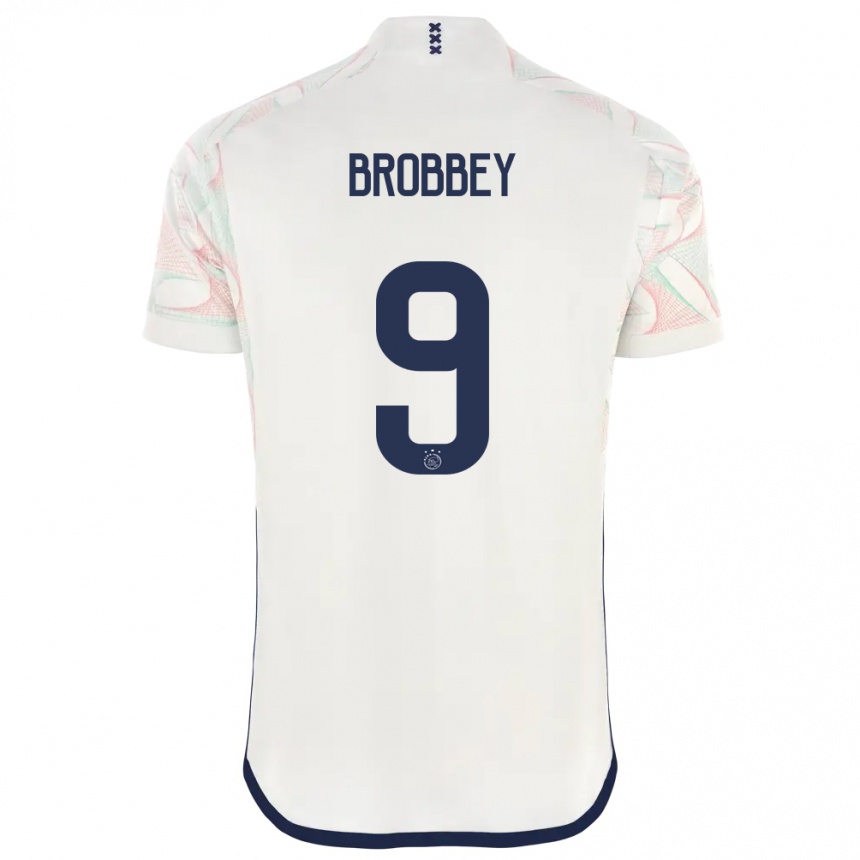 Mujer Fútbol Camiseta Brian Brobbey #9 Blanco 2ª Equipación 2023/24 México