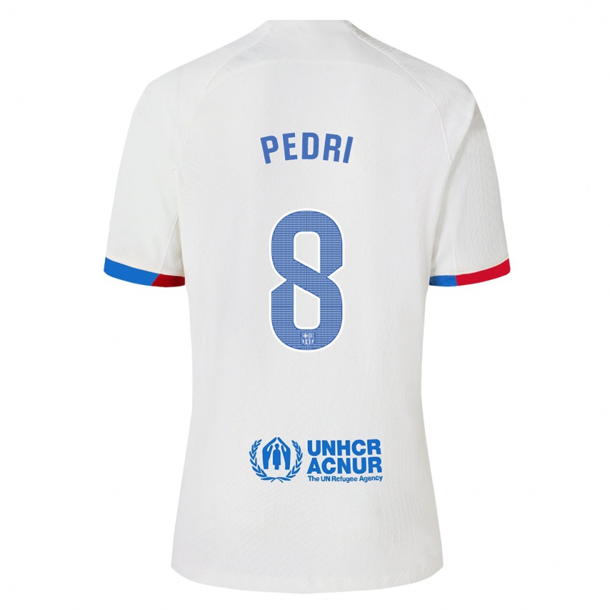 Mujer Fútbol Camiseta Pedri #8 Blanco 2ª Equipación 2023/24 México