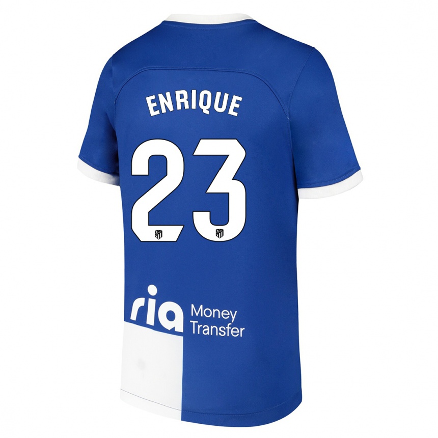 Mujer Fútbol Camiseta Gustavo Enrique #23 Azul Blanco 2ª Equipación 2023/24 México