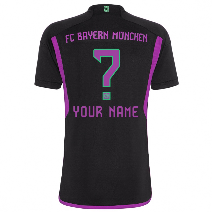 Mujer Fútbol Camiseta Su Nombre #0 Negro 2ª Equipación 2023/24 México