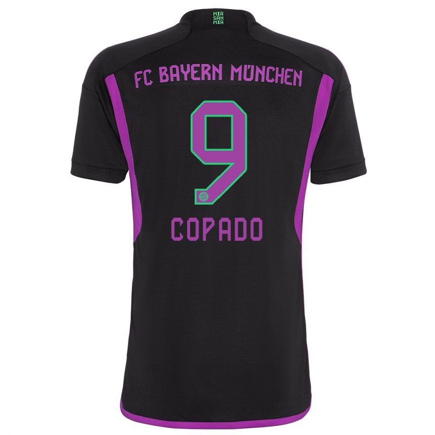 Mujer Fútbol Camiseta Lucas Copado #9 Negro 2ª Equipación 2023/24 México