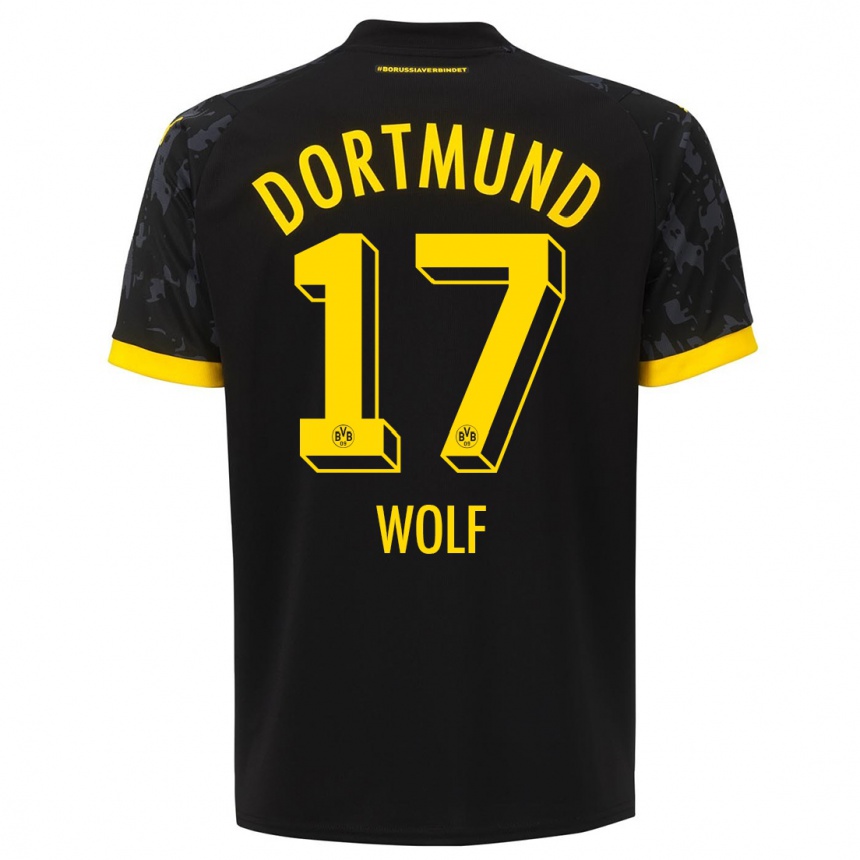 Mujer Fútbol Camiseta Marius Wolf #17 Negro 2ª Equipación 2023/24 México