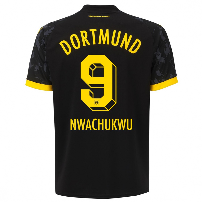 Mujer Fútbol Camiseta Isaak Nwachukwu #9 Negro 2ª Equipación 2023/24 México