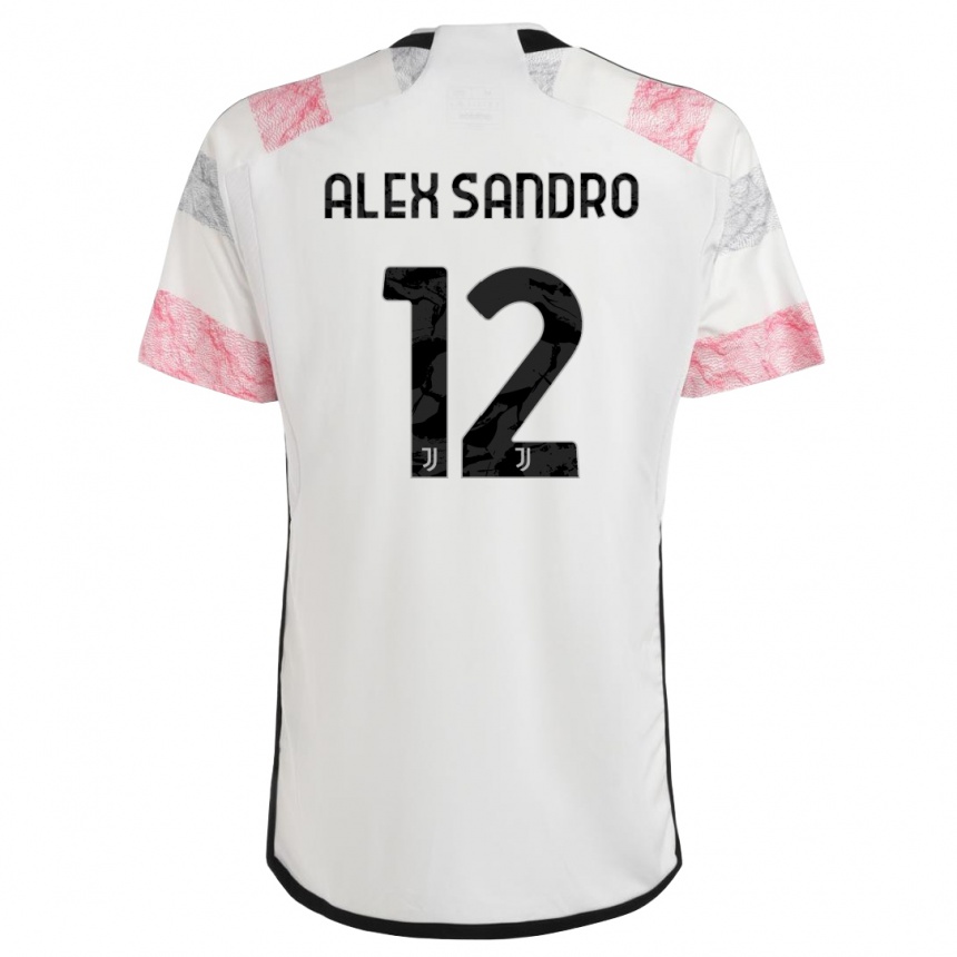 Mujer Fútbol Camiseta Alex Sandro #12 Blanco Rosa 2ª Equipación 2023/24 México