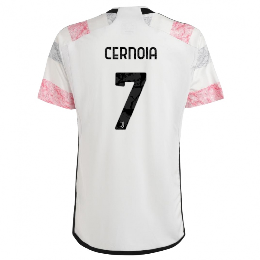 Mujer Fútbol Camiseta Valentina Cernoia #7 Blanco Rosa 2ª Equipación 2023/24 México