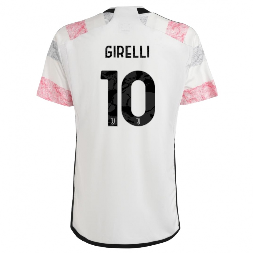 Mujer Fútbol Camiseta Cristiana Girelli #10 Blanco Rosa 2ª Equipación 2023/24 México