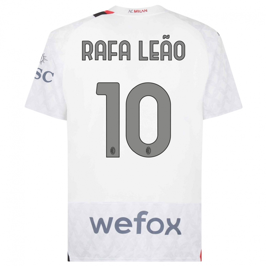 Mujer Fútbol Camiseta Rafael Leao #10 Blanco 2ª Equipación 2023/24 México