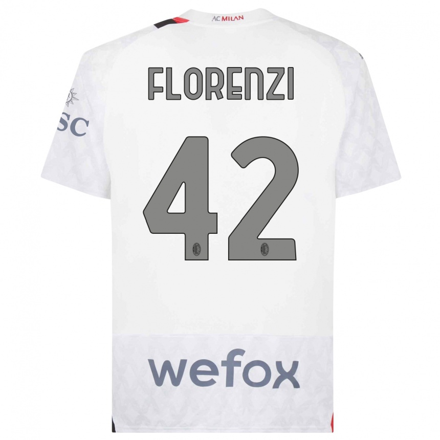 Mujer Fútbol Camiseta Alessandro Florenzi #42 Blanco 2ª Equipación 2023/24 México