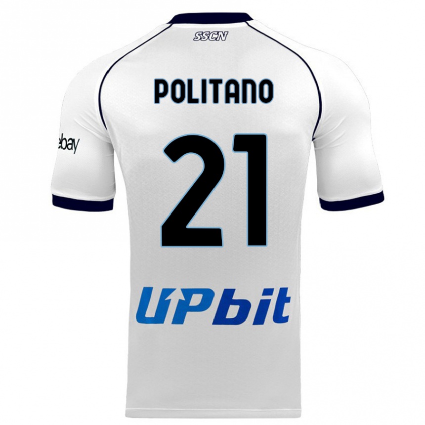 Mujer Fútbol Camiseta Matteo Politano #21 Blanco 2ª Equipación 2023/24 México
